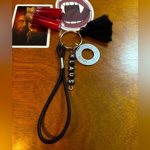 Klaus Hello Love Originals handstamp, custom keychain, black tassel TVD+ fun